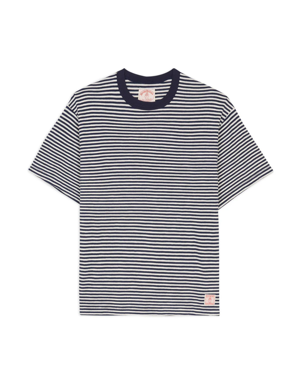 Brooks Brothers California Loose Knit Striped T-Shirt - Navy Brooks Brothers California Loose Knit Striped T-Shirt - Navy