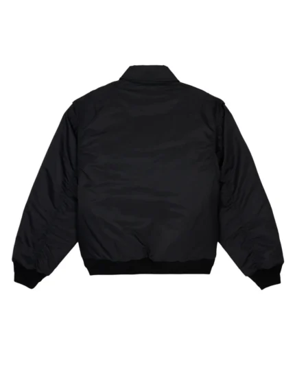 Embroidered 3D Flight Jacket - Black